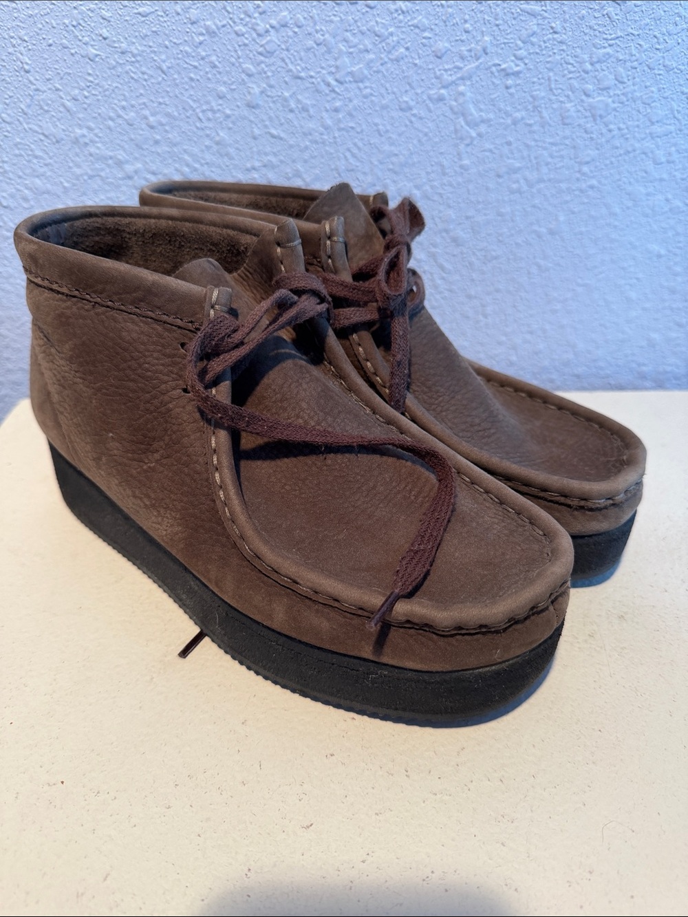 Clarks Brown Women's Moccasin Wallabee-Style Shoes